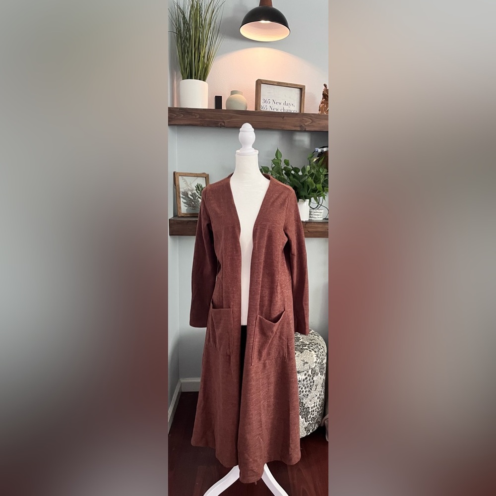 Lularoe Sarah Chocolate Brown Open Front Cardigan